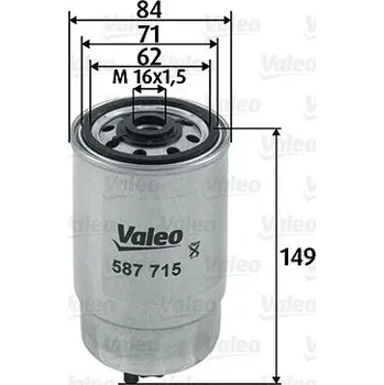 Filtr do auta Palivový filtr VALEO 587715