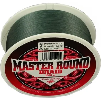 Splétaná Šňůra Giants Fishing Master Round Braid 1000m 0,12mm/9,8kg