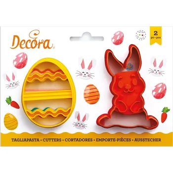 Velikonoční dekorace Decora VYKRAJOVÁTKA - KRÁLÍK A VAJÍČKO S DEKOREM