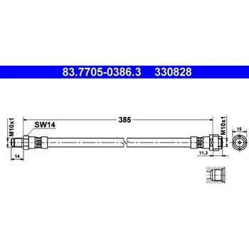 Brzdová hadice Brzdová hadice ATE 83.7705-0386.3