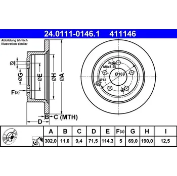Brzdový kotouč Brzdový kotouč ATE 24.0111-0146.1