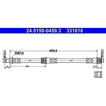 Brzdová hadice Brzdová hadice ATE 24.5150-0459.3