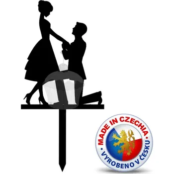 Jedlá dekorace na dort Caketools Zápich do dortu - Žádost o ruku