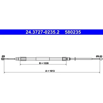 Lanko parkovací brzdy Tažné lanko, parkovací brzda ATE 24.3727-0235.2