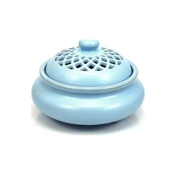 Svícen Kadidelnice porcelánová modrá mat