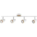 Rabalux 5567 KAREN - Bodové stropní LED svítidlo v bílé barvě s imitací dřeva, LED 12W, 3000K (Moderní stropní LED bílé bodové svítidlo)