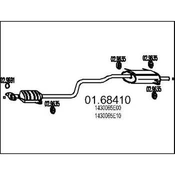 Tlumič výfuku Zadní tlumič výfuku MTS 01.68410