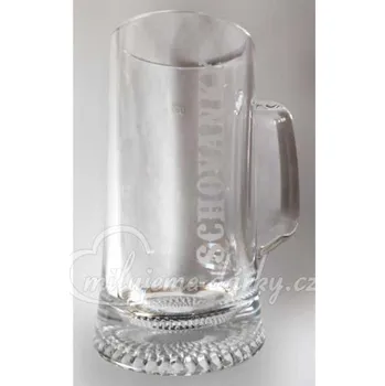 Sklenice Skleněná pivní sklenice 0,33l s logem Schovanky