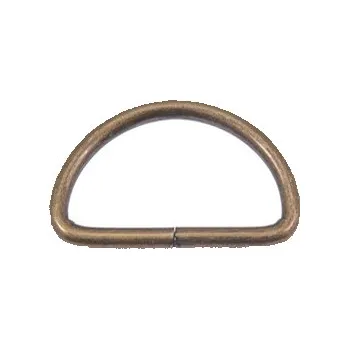 Galanterie Polokroužek 25 mm na koženou galanterii BREX, barva Staromosaz