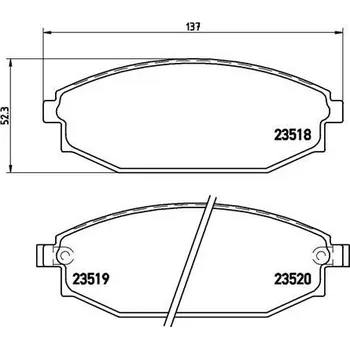 Brzdová destička Sada brzdových destiček, kotoučová brzda BREMBO P 54 027