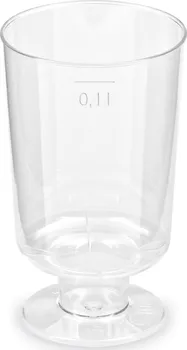 Jednorázové nádobí WIMEX Kelímek krystal na stopce 0,1 l 15 ks