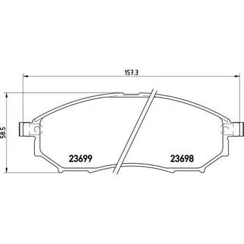 Autodíl Sada brzdových destiček, kotoučová brzda BREMBO P 56 058