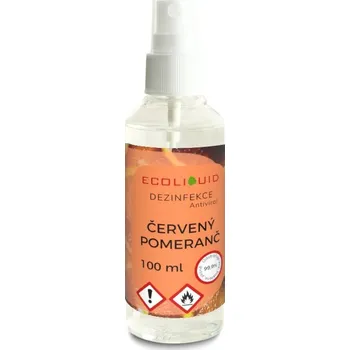 Zdravotnický materiál Ecoliquid ANTIVIRAL dezinfekce na ruce - viry, bakterie, plísně 100 ml sprej Vůně: Červený pomeranč