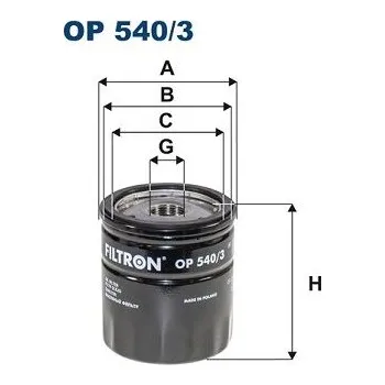 Filtr do auta Olejový filtr FILTRON OP 540/3