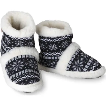 Chlapecká obuv Wooline Bačkory z ovčí vlny černé Velikost obuvi: 38-39