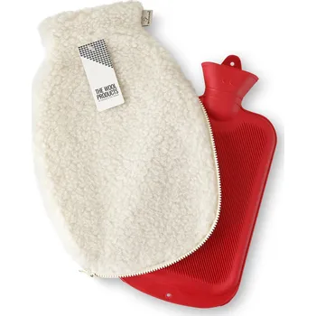 Termofor Wooline Termofor 1,5l, světlý potah 100% ovčí vlna