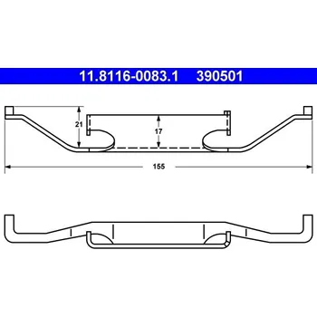 Brzdový třmen Pružina, brzdový třmen ATE 11.8116-0083.1