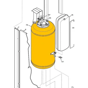 Příslušenství pro ohřívač vody BAXI Zásobník B40 (smaltovaný; včetně příruby, anody a izolace); ND 5696780