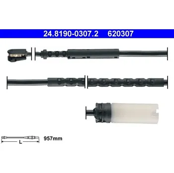 Brzdový systém Výstražný kontakt, opotřebení obložení ATE 24.8190-0307.2