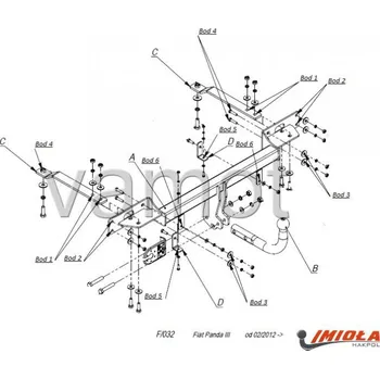 Tažné zařízení Tažné zařízení Fiat Panda III (2012 a novější) (5909)