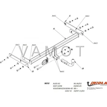 Tažné zařízení Tažné zařízení Seat Leon (2000 - 2005) (1014)