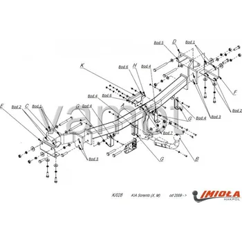Tažné zařízení Tažné zařízení Kia Sorento (X,M) (2009 - 2012) (5519)