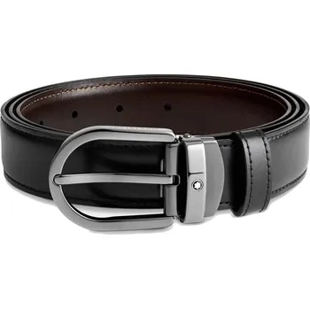 Opasek Opasek Horsheshoe buckle black/brown 30 mm reversible