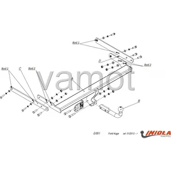 Tažné zařízení Tažné zařízení Ford Kuga II (2013 - 2019 (II)) (5023)