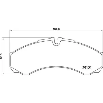Brzdová destička Sada brzdových destiček, kotoučová brzda BREMBO P A6 021