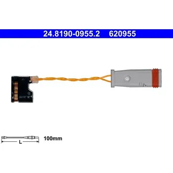 Autodíl Výstražný kontakt, opotřebení obložení ATE 24.8190-0955.2