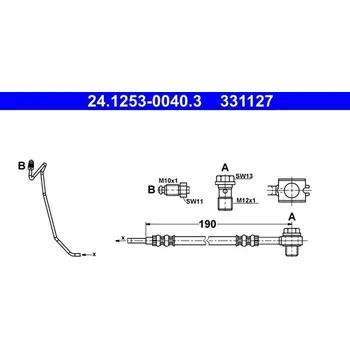 Brzdová hadice Brzdová hadice ATE 24.1253-0040.3