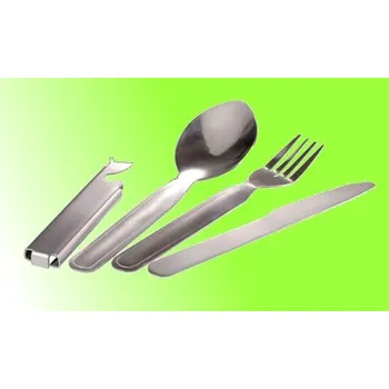 Příbor MEVA Příbor - outdoorový příbor z nerezavějící oceli s otvírákem