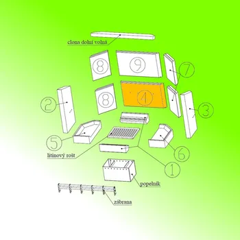 Krbová kamna HAAS-SOHN Cihla topeniště NOVARA zadní dolní; ND 0618018075505