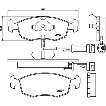 Brzdová destička Sada brzdových destiček, kotoučová brzda BREMBO P 24 007