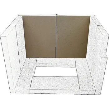 Krbová kamna THORMA Náhradní šamot zadní Borgholm - 1 ks - rozměry 285 x 200 x 25 mm