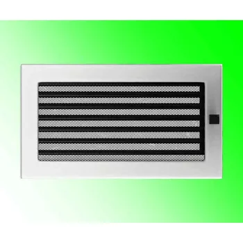 Krbová obestavba KRATKI Mřížka 17x30 nerez se žaluzií - ventilační krbová mřížka