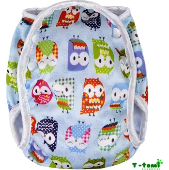 Kojenecké plavky T-tomi Plenkové plavky, modrá sova, vel. S, M a L Vel. M 7-10 kg