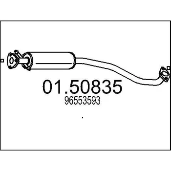 Auto-moto Střední tlumič výfuku MTS 01.50835