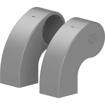 Stavební profil Alusic Sada koncových dílů trubkového madla 32 mm, černá barva