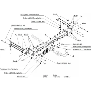 Tažné zařízení Tažné zařízení Opel Corsa D 3/5D (2006 - 2014 (D)) (406)