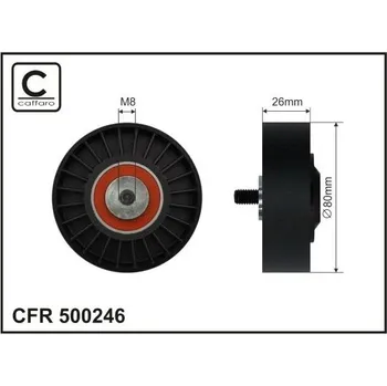 Napínací kladka, žebrovaný klínový řemen CAFFARO 500246