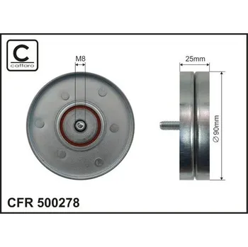 Vratná/vodicí kladka, klínový žebrový řemen CAFFARO 500278