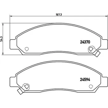 Brzdová destička Sada brzdových destiček, kotoučová brzda BREMBO P 34 005