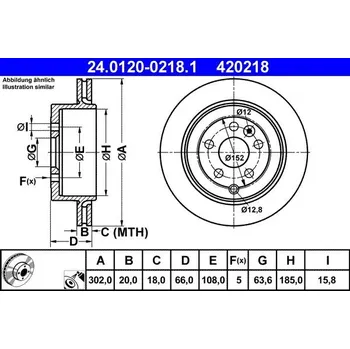 Brzdový kotouč Brzdový kotouč ATE 24.0120-0218.1