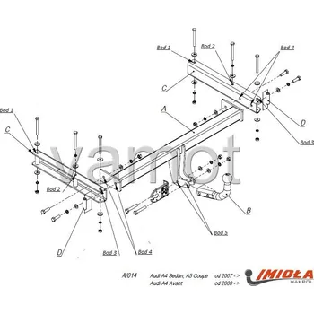 Tažné zařízení Tažné zařízení Audi A5 Coupe (2007 - 2016 (8T3)) (4293)