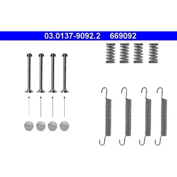 Brzdová čelist Sada příslušenství, parkovací brzdové čelisti ATE 03.0137-9092.2