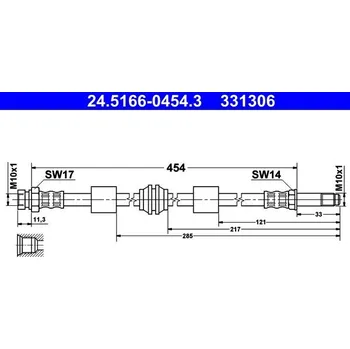 Brzdová hadice Brzdová hadice ATE 24.5166-0454.3