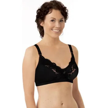 Těhotenská podprsenka Carriwell Podprsenka s krajkou a klipem ke kojení černá Černá VEL.2