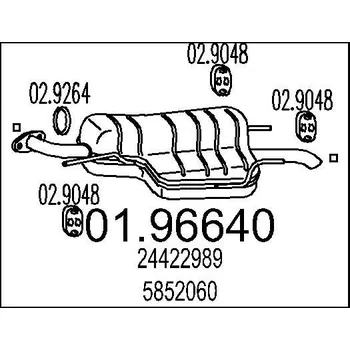 Auto-moto Zadní tlumič výfuku MTS 01.96640