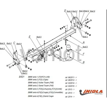 Tažné zařízení Tažné zařízení BMW 2 série Gran Tourer (F46) (2015 a novější (F46)) (6044)